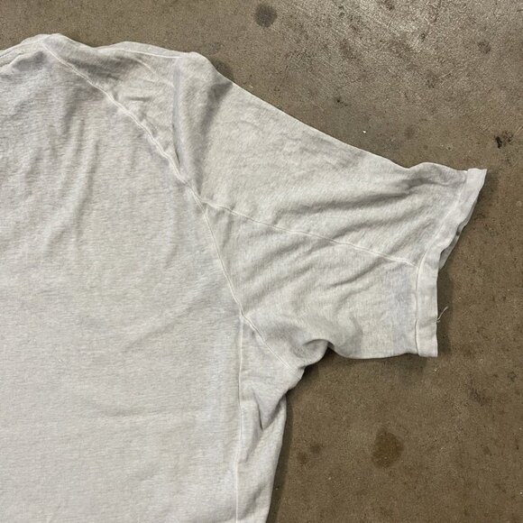 Manuel Marte Elongated Scoop Hem Light Gray 100% Cotton Fashion T Shirt Size L - Picture 4 of 12